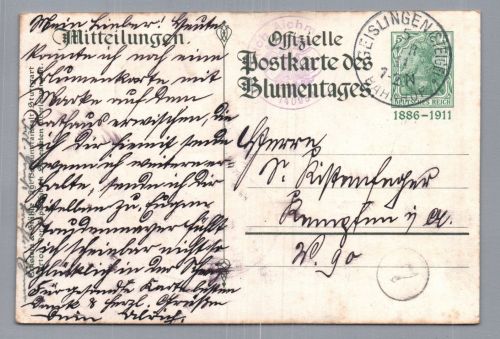 Ganzsache Zur Erinnerung Hochzeit Württemberg 1886 - 1911
