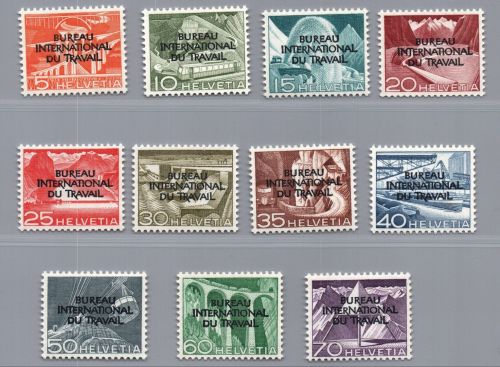Schweiz Ausg. f. Int. Organisationen Michel-Nr. 83 - 93 BIT postfrisch