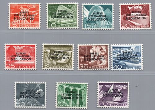 Schweiz Ausg. f. Int. Organisationen Michel-Nr. 29 - 39 BIE postfrisch