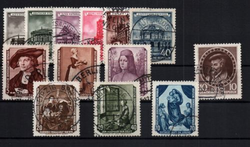 DDR Michel Nummer 491 - 509 gestempelt