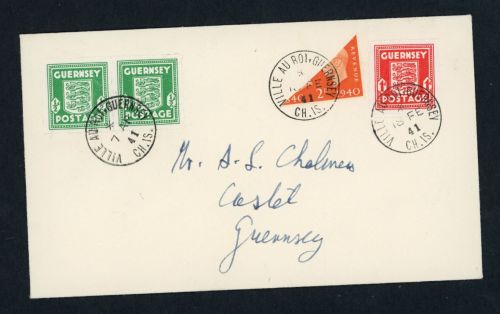 Guernsey Mischfrankatur 1941 siehe Bild