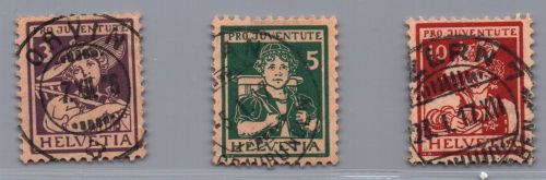 Schweiz Michel-Nr. 130 - 132 gestempelt