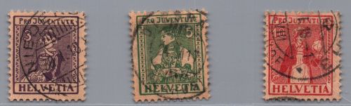 Schweiz Michel-Nr. 133 - 135 gestempelt