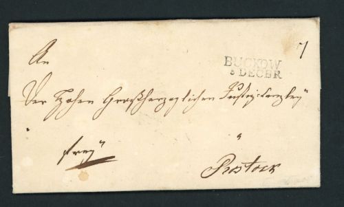 Vorphilatelie Brief Buckow 1824