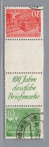 Berlin Zusammendruck Michel Nummer SKZ 2B gestempelt