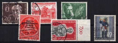 Berlin Michel-Nr. 115 - 120 gestempelt