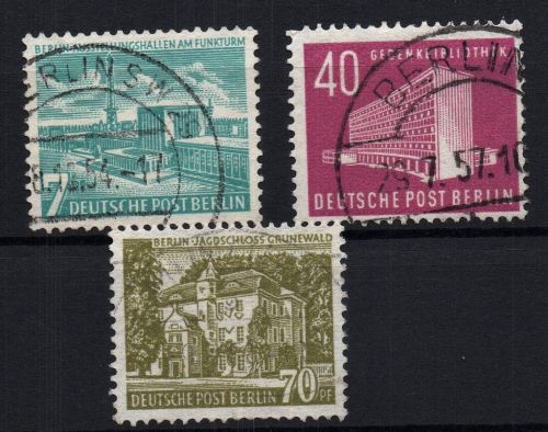 Berlin Michel-Nr. 121 - 123 gestempelt