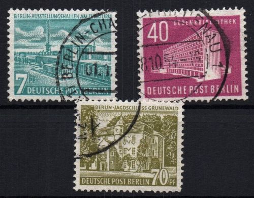 Berlin Michel-Nr. 121 - 123 gestempelt
