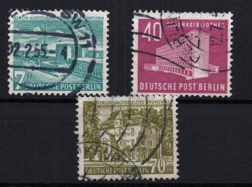 Berlin Michel-Nr. 121 - 123 gestempelt