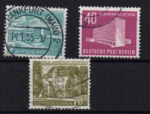 Berlin Michel-Nr. 121 - 123 gestempelt
