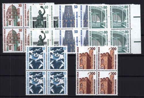 Berlin Michel-Nr. 793 - 796 + 798 + 799 4er-Blöcke postfrisch