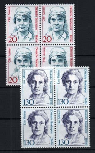 Berlin Michel-Nr. 811 + 812 4er-Blöcke postfrisch