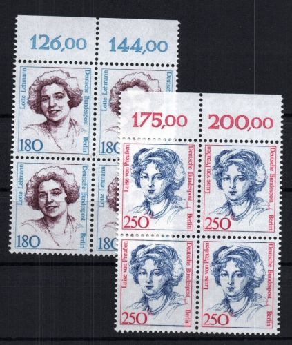 Berlin Michel-Nr. 844 + 845 4er-Blöcke postfrisch