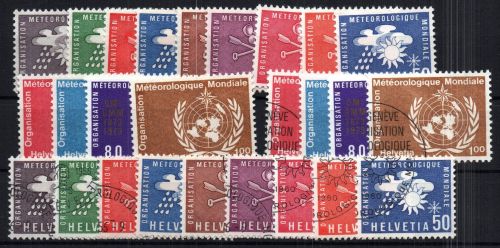 Schweiz Ausg. f. Int. Organisationen Michel-Nr. OMM 1 - 13 postfrisch + gestempelt