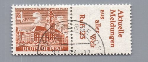 Berlin Zusammendruck Michel-Nr. W 25 gestempelt
