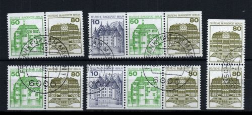 Berlin Zusammendruck Michel-Nr. W79 - W82 + 674 C/D gestempelt