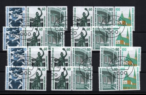 Berlin Zusammendruck Michel-Nr. W 89 - W 98 gestempelt