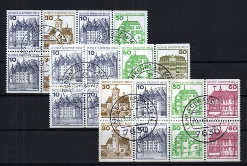 Berlin Zusammendruck Michel-Nr. H Blatt 19 + 20 + 21 gestempelt