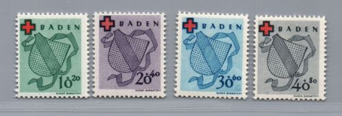 Franz. Zone Baden Michel Nr. 42 A - 45 A postfrisch