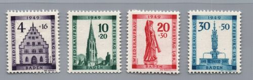 Franz. Zone Baden Michel Nr. 38 A - 41 A postfrisch