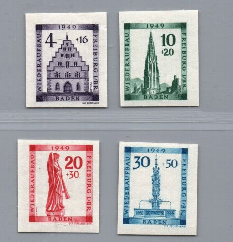 Franz. Zone Baden Michel Nr. 38 B - 41 B postfrisch