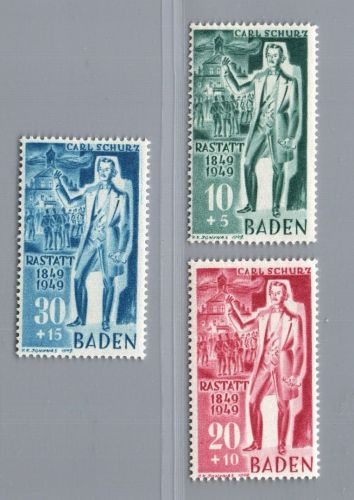 Franz. Zone Baden Michel Nr. 50 - 52 postfrisch