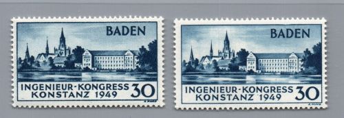 Franz. Zone Baden Michel Nr. 46 I + II postfrisch