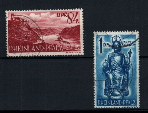Franz. Zone Rheinland Pfalz Michel Nr. 28 + 29 gestempelt