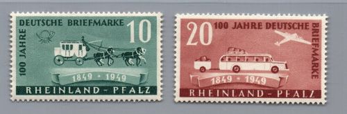 Franz. Zone Rheinland Pfalz Michel Nr. 49 + 50 postfrisch