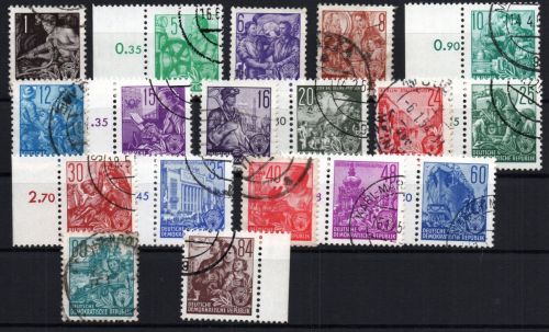 DDR Michel-Nr. 362 - 379 gestempelt