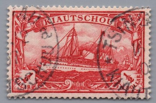 Deutsche Kolonien Kiautschou Michel-Nr. 24 B gestempelt