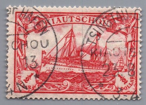 Deutsche Kolonien Kiautschou Michel-Nr. 34 gestempelt