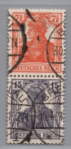 Deutsches Reich Germania Zusammendruck S8 gestempelt