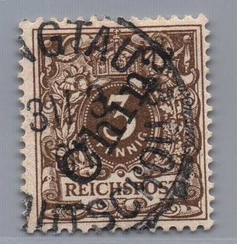 Deutsche Kolonien Kiautschou Michel-Nr. M 1 II a gestempelt