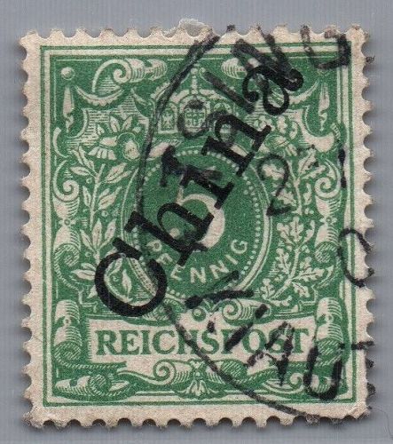 Deutsche Kolonien Kiautschou Michel-Nr. V 2 II gestempelt