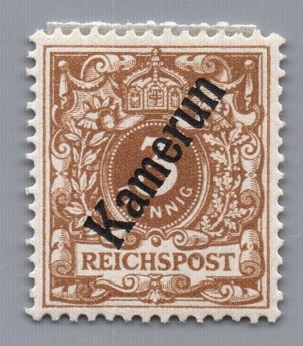 Deutsche Kolonien Kamerun Michel-Nr. 1 b ungebraucht mit Falz geprüft