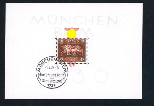 Deutsches Reich Block Nummer 10 gestempelt Sonderstempel München