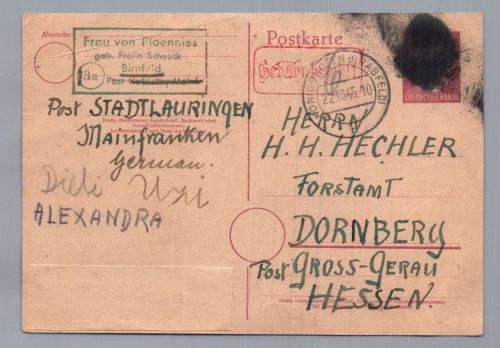 Alliierte Besetzung Schwärzung - Aufbrauch - Birnfeld 1945