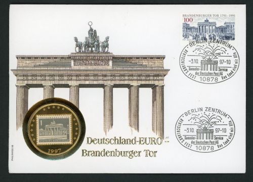 Deutschland Numisbrief Brandenburger Tor 1997 Medaille 2,50 EUR