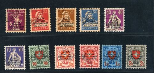 Schweiz Ausg. f. Int. Organisationen Michel-Nr. BIT 15 x - 24x gestempelt