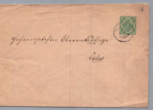 Württemberg Dienst Ganzsache - Hirsau nach Calw 1891
