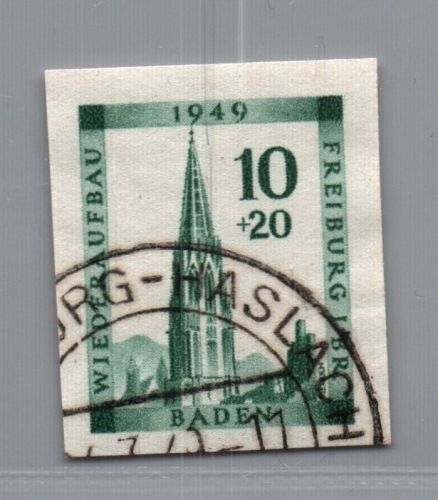 All. Besatzung Franz. Zone Baden Michel Nr. 39B gestempelt