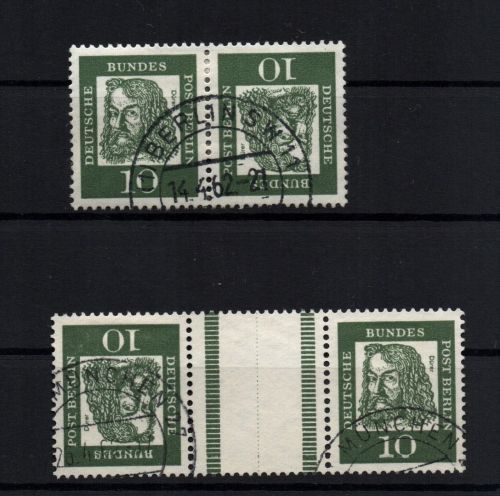Berlin Zusammendruck Michel Nummer K3 + KZ1 gestempelt