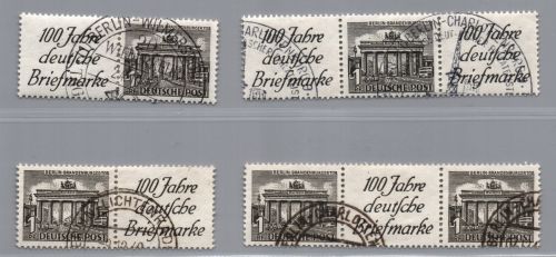 Berlin Zusammendruck Michel Nummer W1 - W4 gestempelt