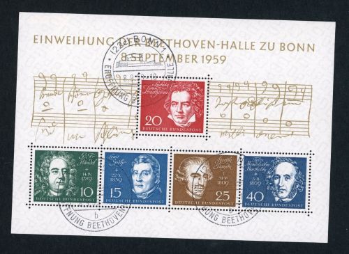 Bund Block Nummer 2 Beethoven Sonderstempel Bonn