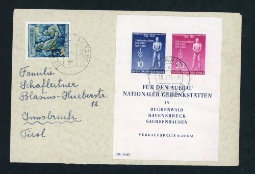 DDR Block 11 Mischfranktur , Kühren Wurzen nach Insbruck 1955