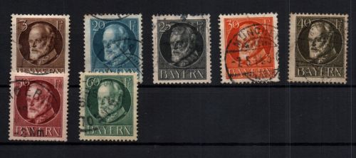Bayern Michel Nummer 97IIA - 102IIA gestempelt