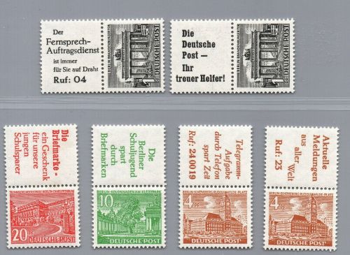Berlin Zusammendruck Michel Nummer S5 - S10 postfrisch