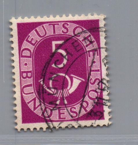 Bund Plattenfehler Posthorn Michel Nr. 125 III gestempelt