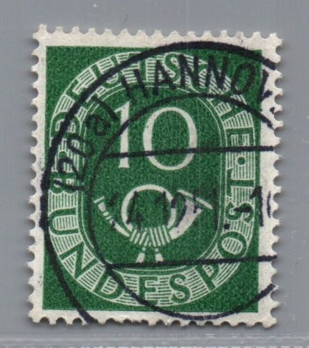 Bund Plattenfehler Posthorn Michel Nr. 128 II gestempelt